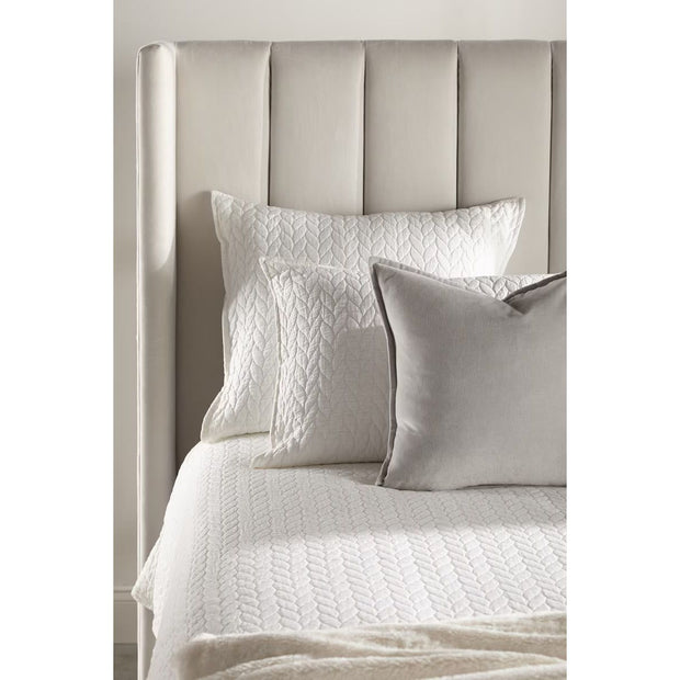 Essentials For Living Chandler Cal King Bed ~ Cream Velvet Fabric With Natural Gray Oak