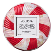 Voluspa Crushed Candy Cane Mini Tin Candle