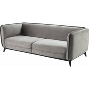 Surya Bruce Modern Soft Gray Velvet Sofa