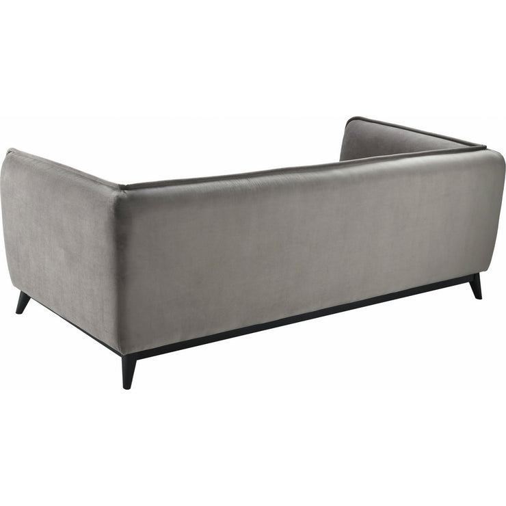 Surya Bruce Modern Soft Gray Velvet Sofa