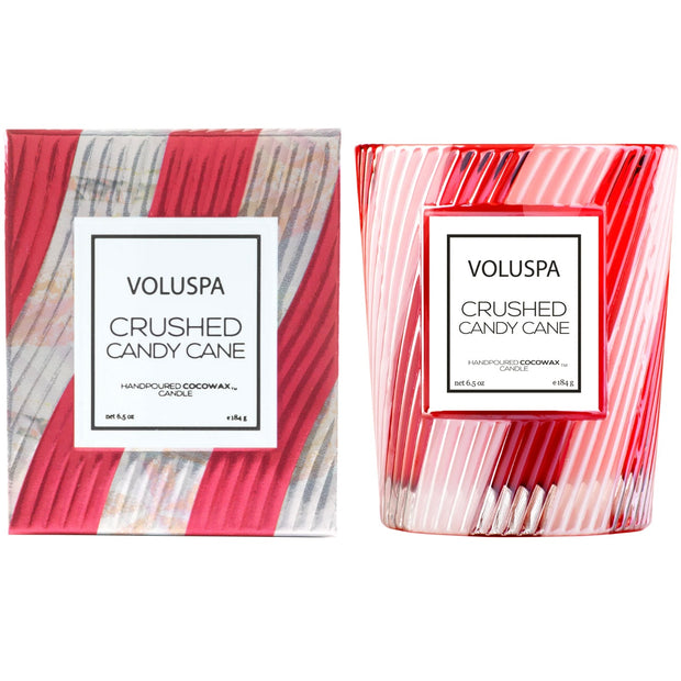 Voluspa Crushed Candy Cane Classic Candle ~ 6.5 oz.