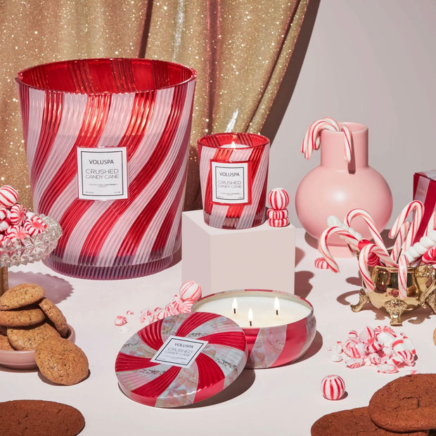 Voluspa Crushed Candy Cane Classic Candle ~ 6.5 oz.