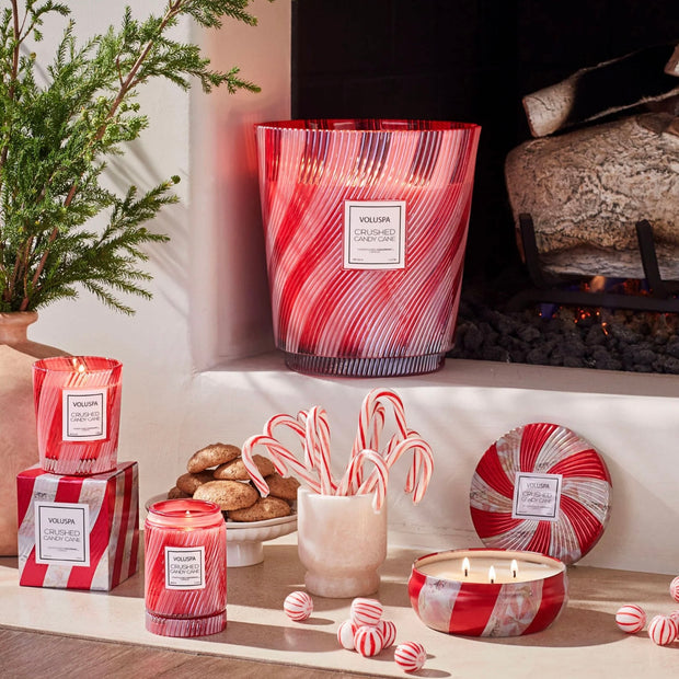 Voluspa Crushed Candy Cane Classic Candle ~ 6.5 oz.
