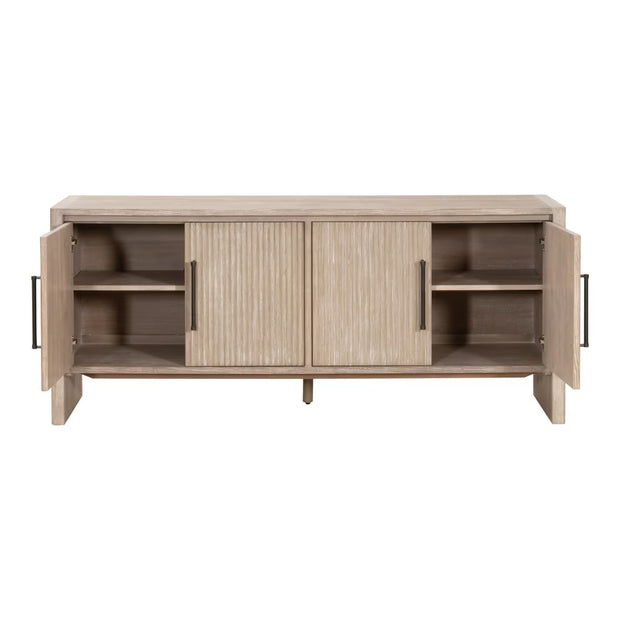 Essentials For Living Halloway Media Sideboard ~ Natural Gray Acacia
