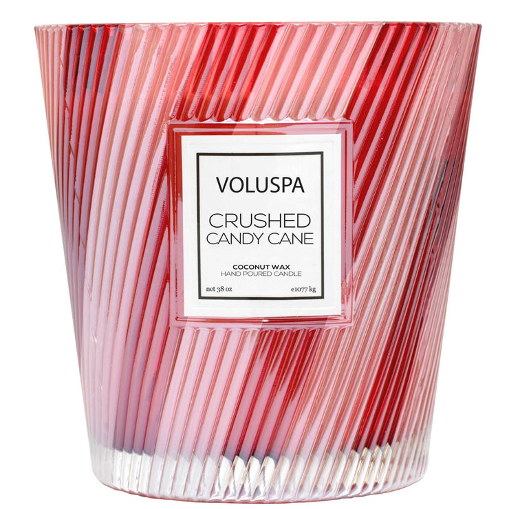 Voluspa Crushed Candy Cane 3 Wick Hearth Candle ~ 38 oz.