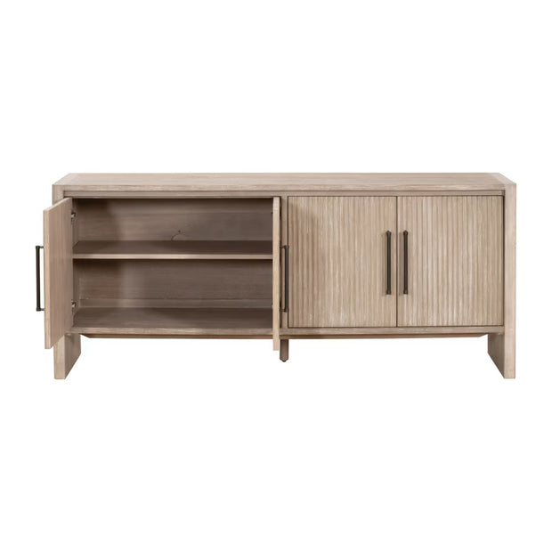 Essentials For Living Halloway Media Sideboard ~ Natural Gray Acacia