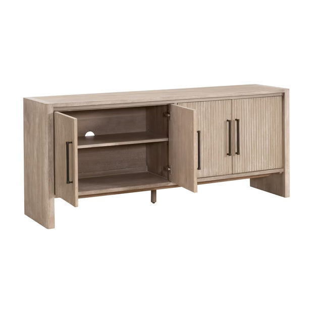 Essentials For Living Halloway Media Sideboard ~ Natural Gray Acacia