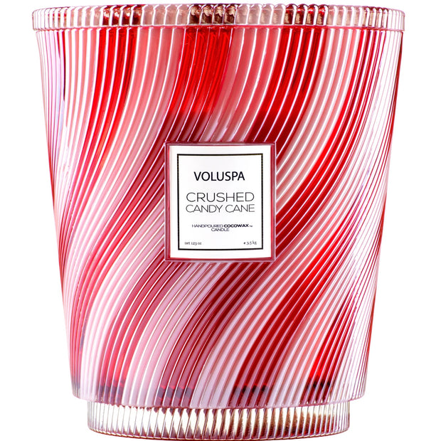 Voluspa Crushed Candy Cane 5 Wick Hearth Candle ~ 123 oz.
