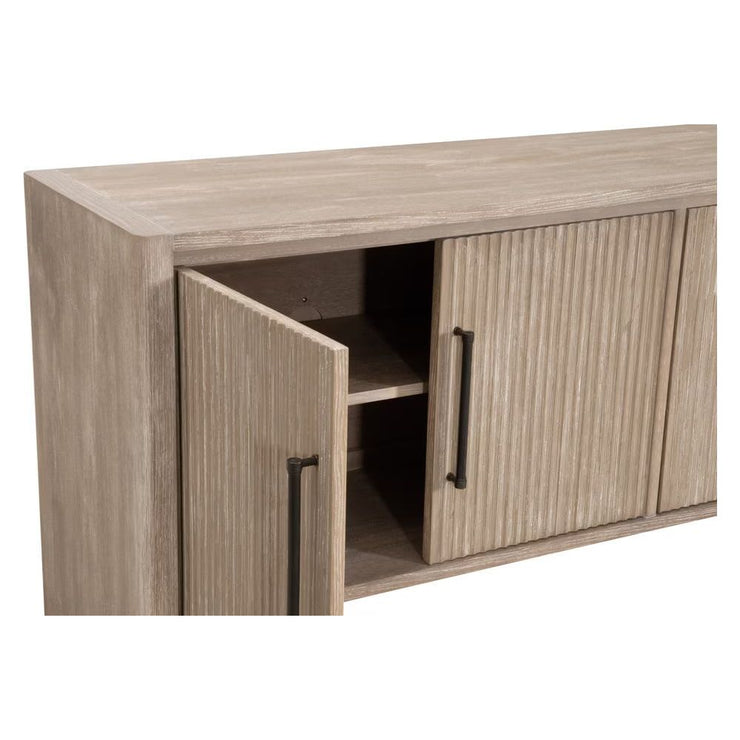 Essentials For Living Halloway Media Sideboard ~ Natural Gray Acacia