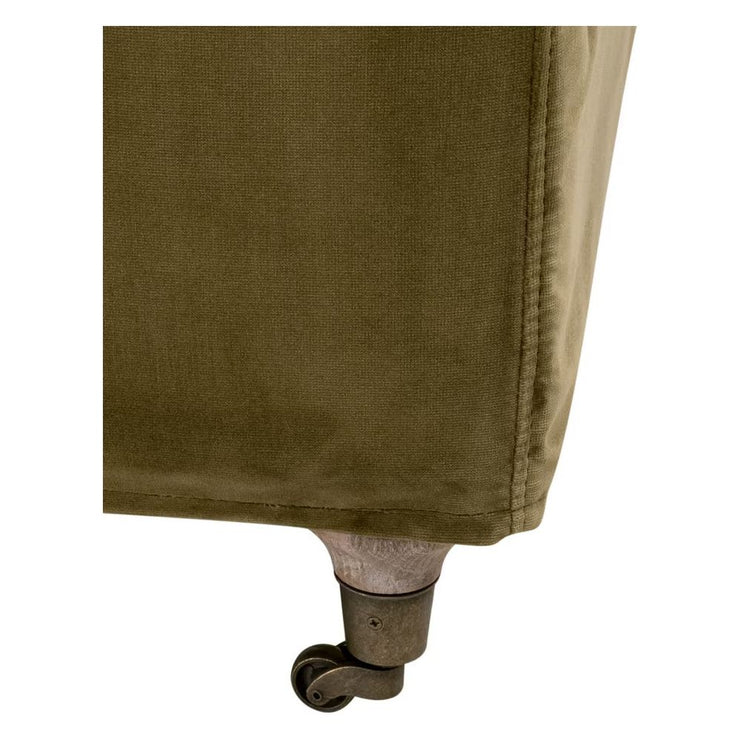 Essentials For Living Jade Slipcover Club Chair~ Olive Velvet