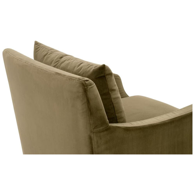 Essentials For Living Jade Slipcover Club Chair~ Olive Velvet