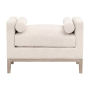 Essentials For Living Keaton Upholstered Accent Stool ~ LiveSmart Gellar-Linen