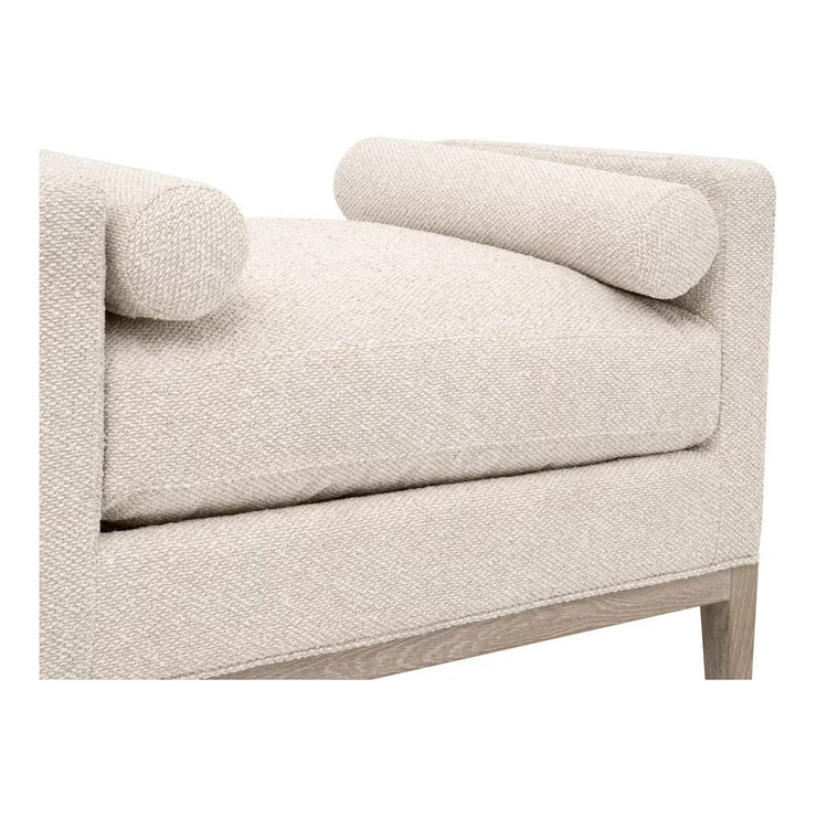 Essentials For Living Keaton Upholstered Accent Stool ~ LiveSmart Gellar-Linen