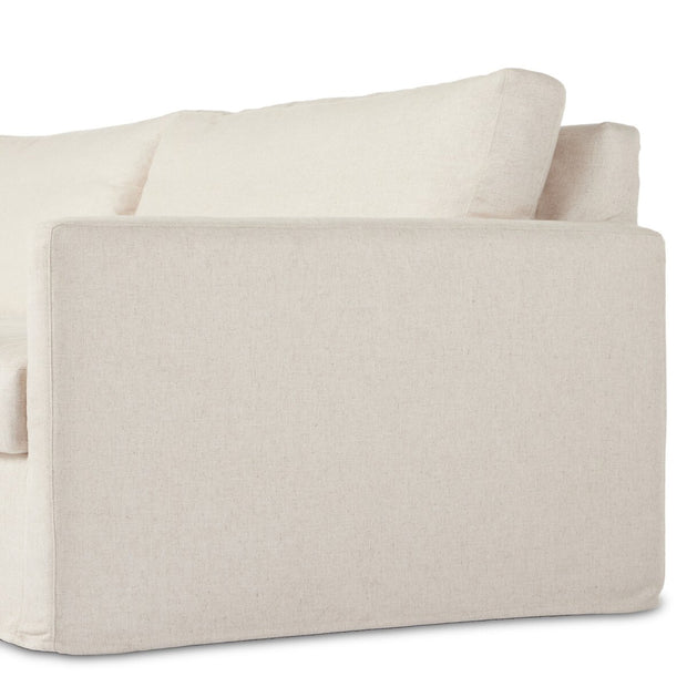Four Hands Maddox 2 Piece Sectional Sofa 177” ~  Evere Creme Upholstered Performance Fabric