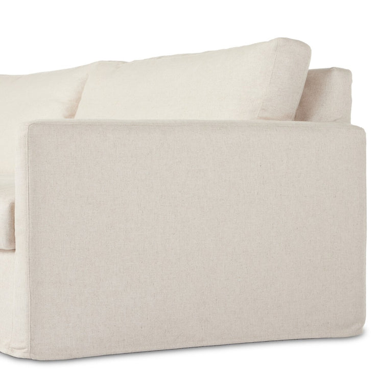 Four Hands Maddox 2 Piece Sectional Sofa 177” ~  Evere Creme Upholstered Performance Fabric