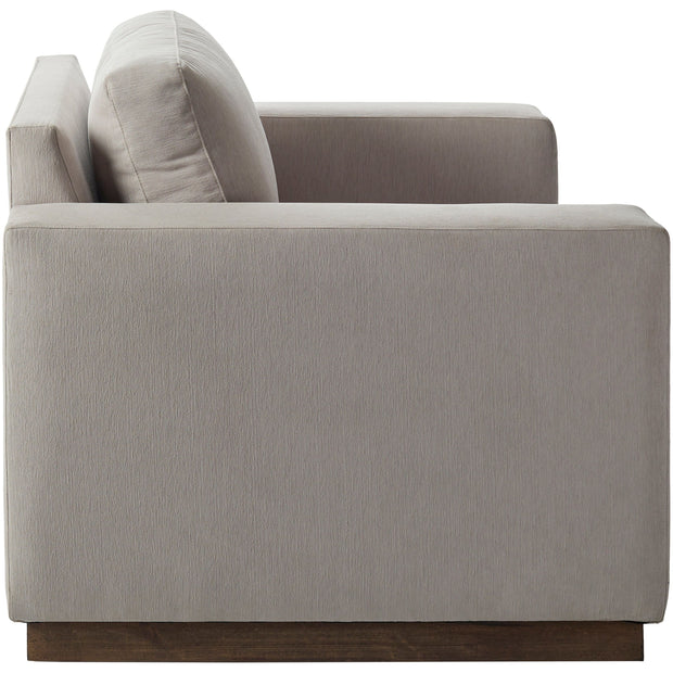 Surya Amherst Modern Square Arm Accent Chair With Wood Base