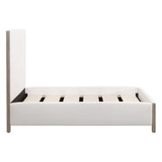 Essentials For Living Emmett Standard King Bed ~ LiveSmart Peyton-Pearl Performance Fabric With Natural Gray Oak