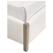 Essentials For Living Emmett Queen Bed ~ LiveSmart Peyton-Pearl Performance Fabric With Natural Gray Oak