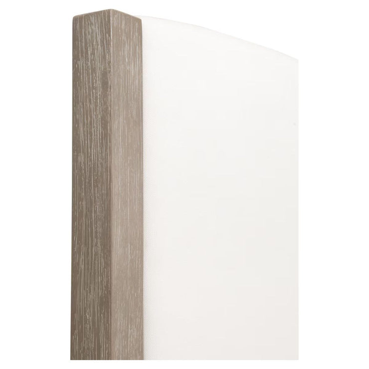 Essentials For Living Emmett Queen Bed ~ LiveSmart Peyton-Pearl Performance Fabric With Natural Gray Oak