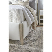 Essentials For Living Emmett Queen Bed ~ LiveSmart Peyton-Pearl Performance Fabric With Natural Gray Oak