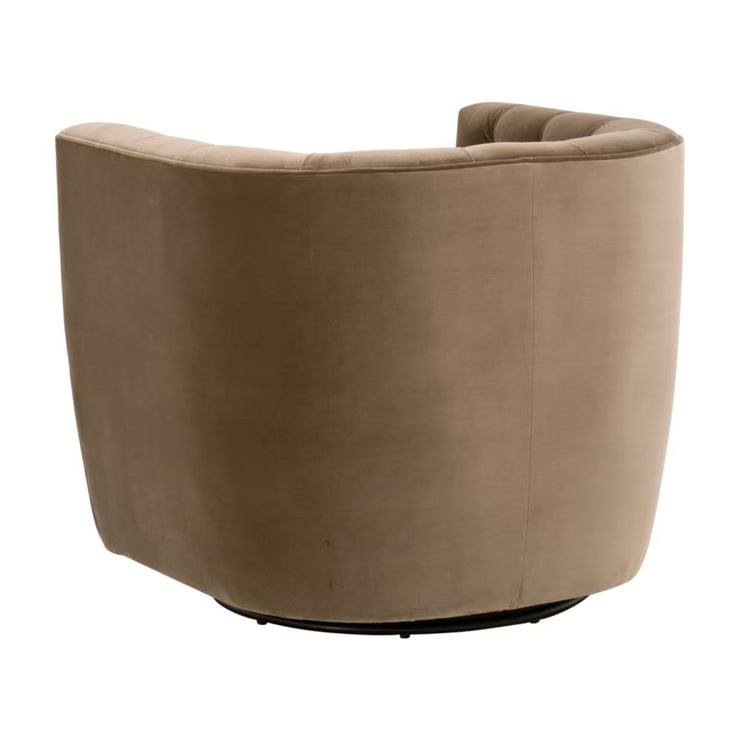Essentials For Living Marcel Swivel Club Chair ~ Caramel Velvet