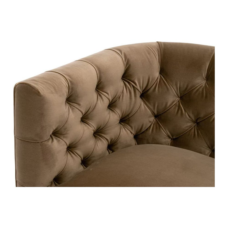 Essentials For Living Marcel Swivel Club Chair ~ Caramel Velvet