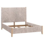 Essentials For Living Malay Standard King Bed ~ White Wash Abaca Rope With Natural Gray Mahogany