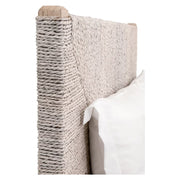 Essentials For Living Malay Cal King Bed ~ White Wash Abaca Rope With Natural Gray Mahogany