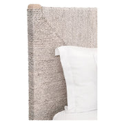 Essentials For Living Malay Cal King Bed ~ White Wash Abaca Rope With Natural Gray Mahogany