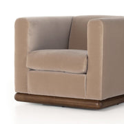 Four Hands Elizabeth Swivel Chair ~ Surrey Taupe Upholstered Velvet Fabric