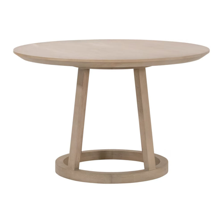 Essentials For Living Reeves 48” Round Dining Table ~ Smoke Gray Oak