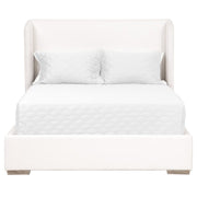 Essentials For Living Stewart Queen Bed ~ LiveSmart Peyton -Pearl Performance Fabric With Natural Gray Oak