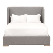 Essentials For Living Stewart Queen Bed ~ LiveSmart Paulston -Steel Performance With Fabric Natural Gray Oak