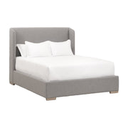 Essentials For Living Stewart Queen Bed ~ LiveSmart Paulston -Steel Performance With Fabric Natural Gray Oak