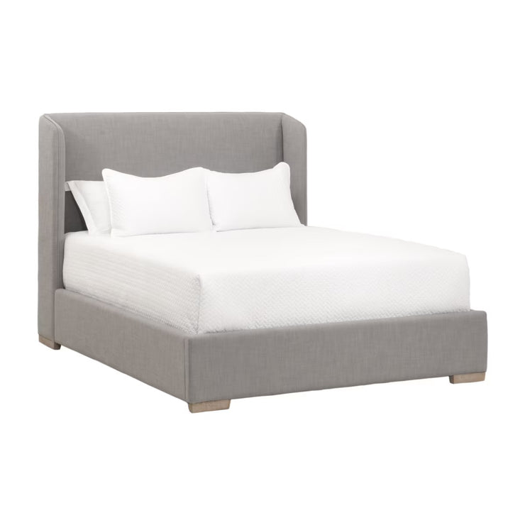 Essentials For Living Stewart Queen Bed ~ LiveSmart Paulston -Steel Performance With Fabric Natural Gray Oak