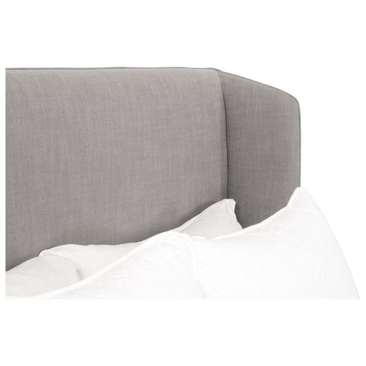 Essentials For Living Stewart Queen Bed ~ LiveSmart Paulston -Steel Performance With Fabric Natural Gray Oak