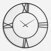 Uttermost Reema Black and White Modern Wall Clock