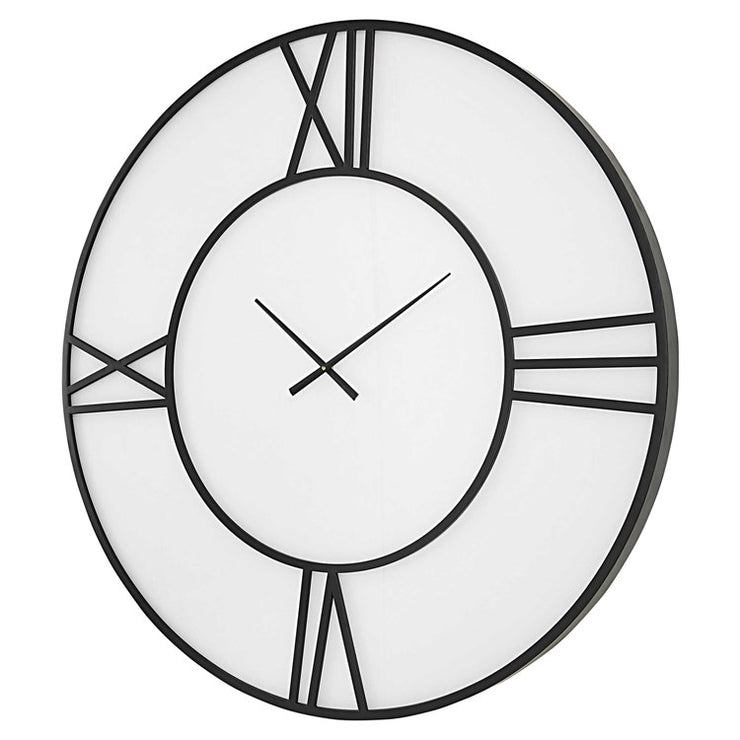 Uttermost Reema Black and White Modern Wall Clock