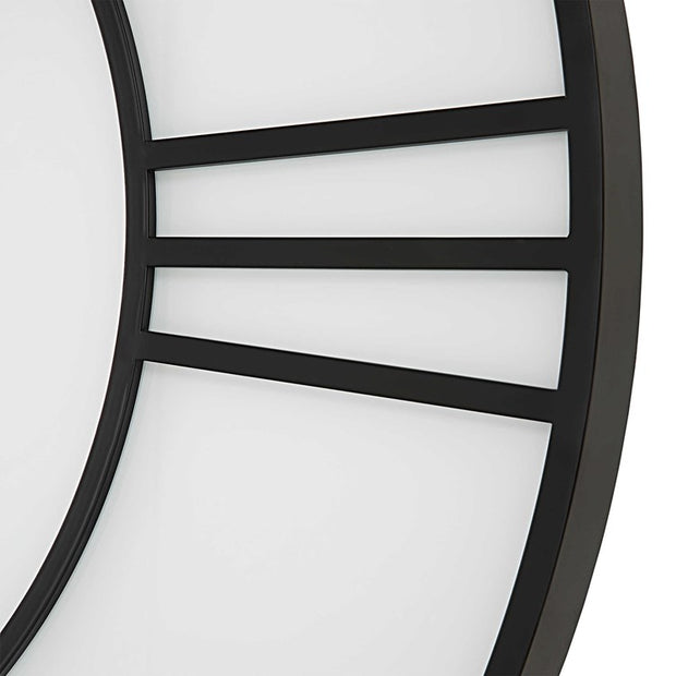 Uttermost Reema Black and White Modern Wall Clock