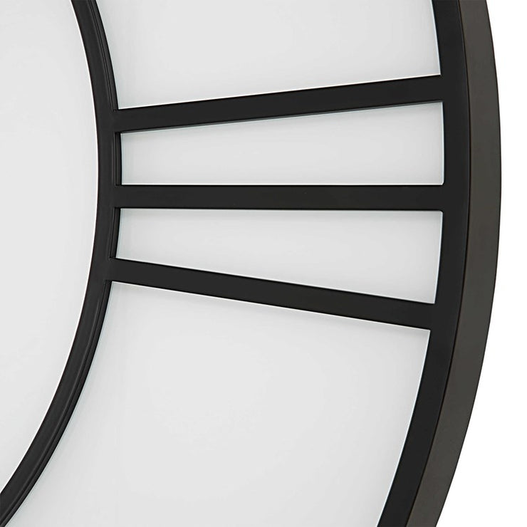 Uttermost Reema Black and White Modern Wall Clock