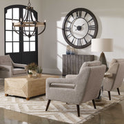 Uttermost Ronan Oversized Rustic Bronze Wall Clock
