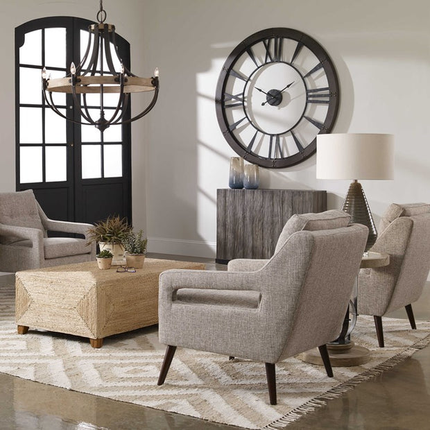 Uttermost Ronan Oversized Rustic Bronze Wall Clock