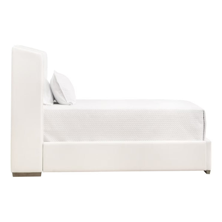 Essentials For Living Stewart Twin Bed ~ LiveSmart Peyton -Pearl Performance Fabric With Natural Gray Oak