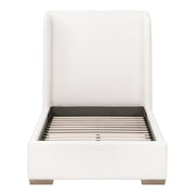 Essentials For Living Stewart Twin Bed ~ LiveSmart Peyton -Pearl Performance Fabric With Natural Gray Oak