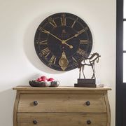 Uttermost Bond Street Aged Black 30” Wall Clock