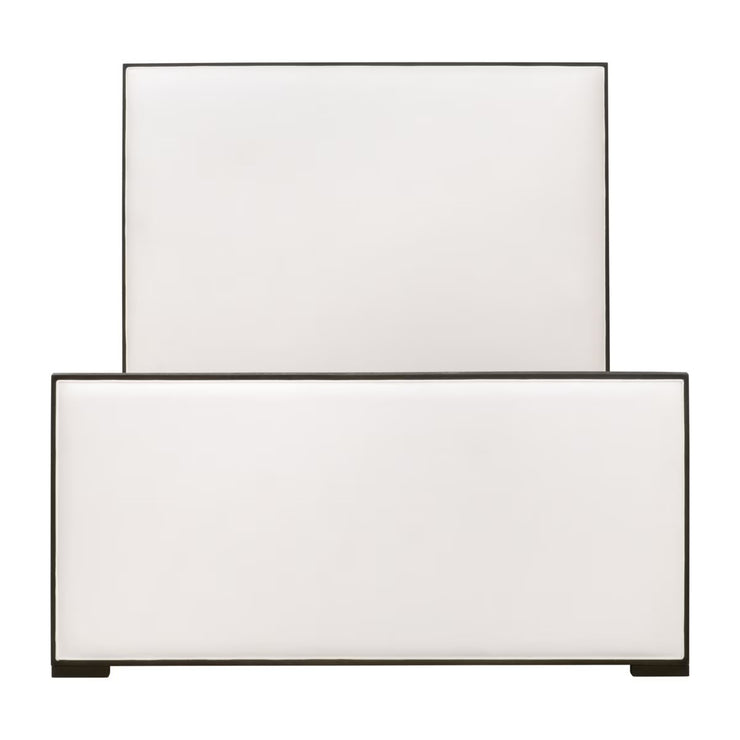 Essentials For Living Tailor Queen Bed ~ LiveSmart Peyton -Pearl Performance Fabric Matte Brown Oak