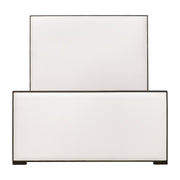 Essentials For Living Tailor Cal King Bed ~ LiveSmart Peyton -Pearl Performance Fabric With Matte Brown Oak