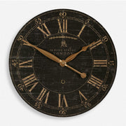 Uttermost Bond Street Aged Black 18” Wall Clock