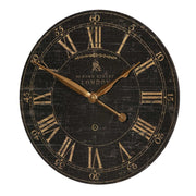 Uttermost Bond Street Aged Black 18” Wall Clock