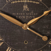Uttermost Bond Street Aged Black 18” Wall Clock